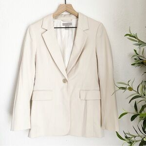 H&M One-Button Jacket Blazer Cream Extra Small NWOT